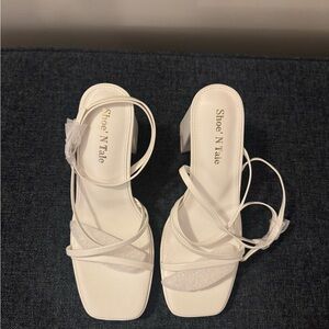 Square Toe Block Platform Heel